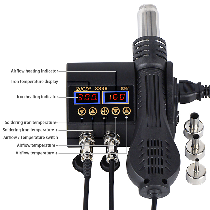 JCD 2'si 1 arada 750W Lehimlem - 2 In 1 Soldering Rework Station 750W incelemesi ve fiyatı